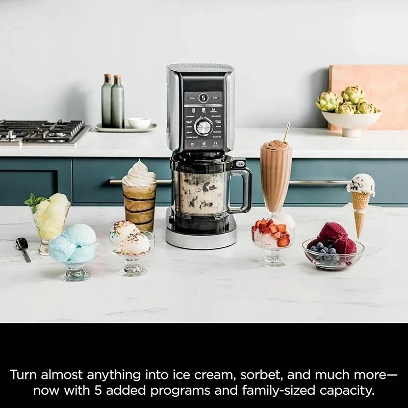 Milkshakes, Yogurt & More Ice Cream Maker for Home Use del 11-in-1 Frozen Dessert Machine with 2QT Bowl | Perfect for Sorbet,
