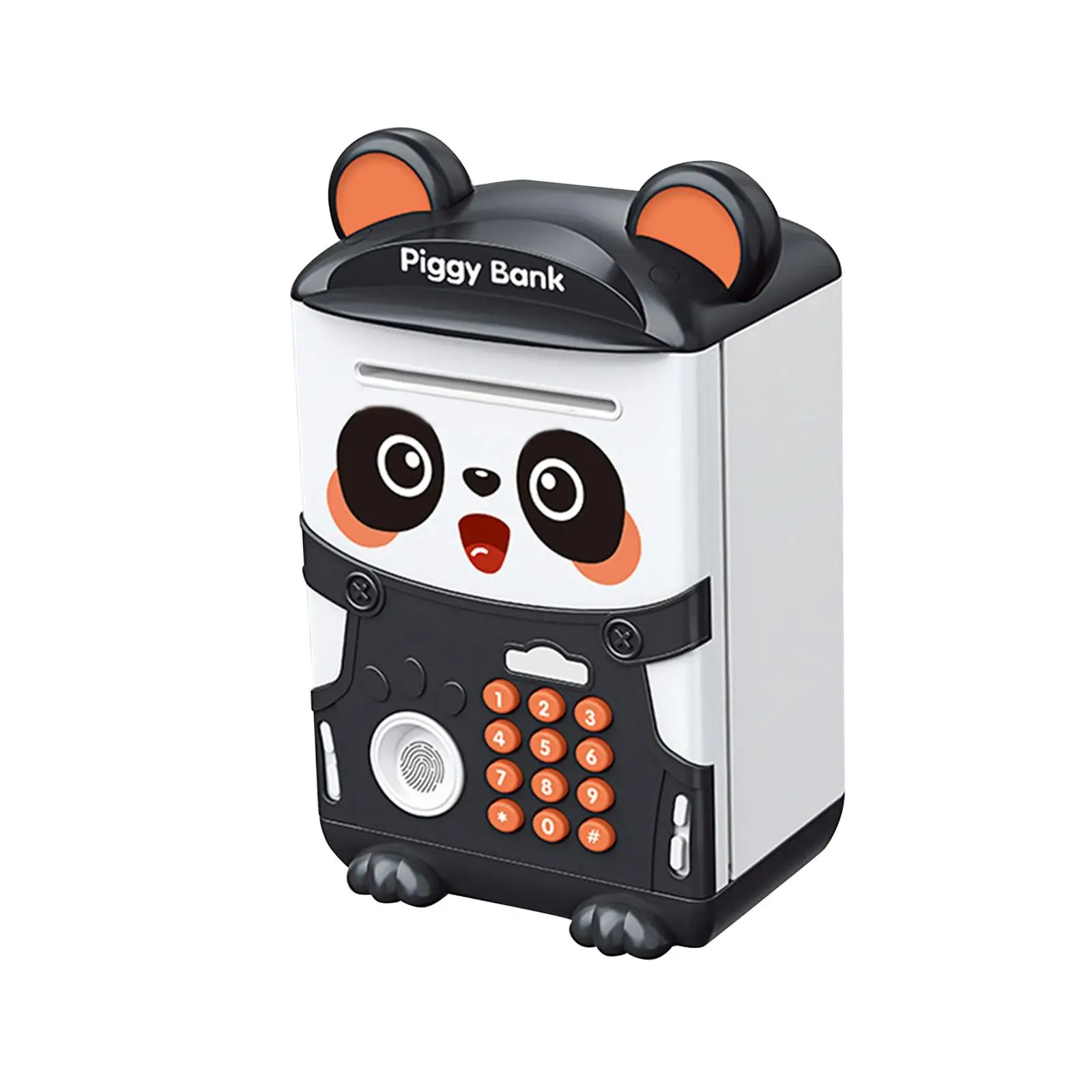 Panda Piggy Bank Security Box Auto Scroll Bill Slot Early Learning ATM Money Bank Password Lock for Children Boys Girls