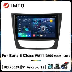 JMCQ 2Din Android 12 Car Radio Screen For Mercedes Benz E-class W211 E200 E220 E300 E350 E240 E270 E280 W219 Carplay Stereo RDS