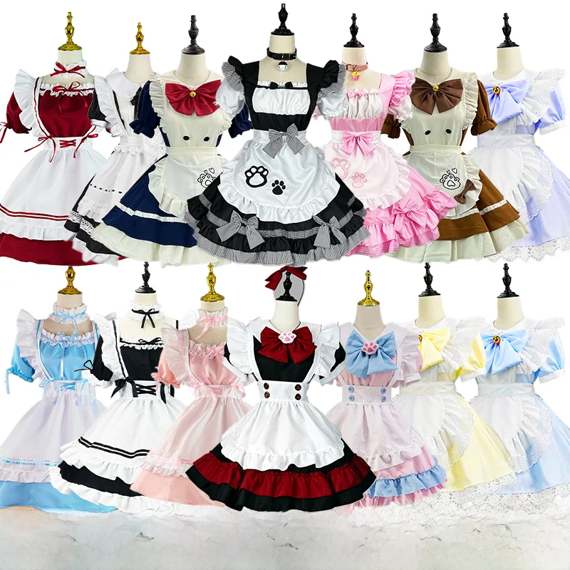 Traditional British Maid Uniform Long Dress Pure Desire Lolita Maid Suit Cosplay plus Size Men's Cute Japanese Style Dress