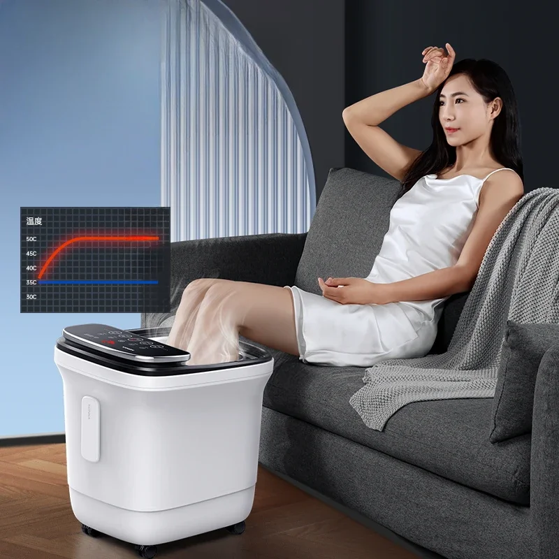 Fully Automatic Heating and Constant Temperature Foot Bath Bucket Electric Massage Foot Spa Basin Modern Minimalist Home Health