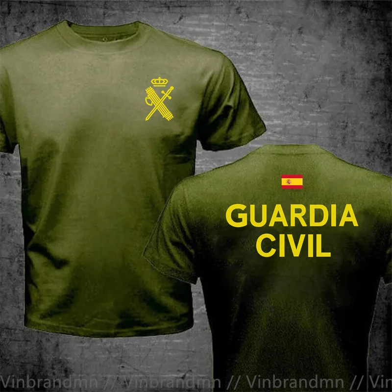 Spanish National Civil Guard Special Force Men T-shirt Summer Daily Short Sleeve O-Neck Casual 100% Cotton T Shirts Size S-6XL