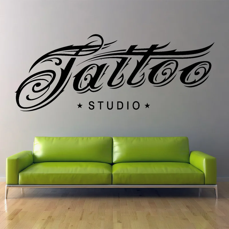 Tattoo Studio Logo Wall Art Decals Decor Fashion Cool Design Tattoo Vinyl Stickers Tattoo Studio Shop Window Art Decoration F868