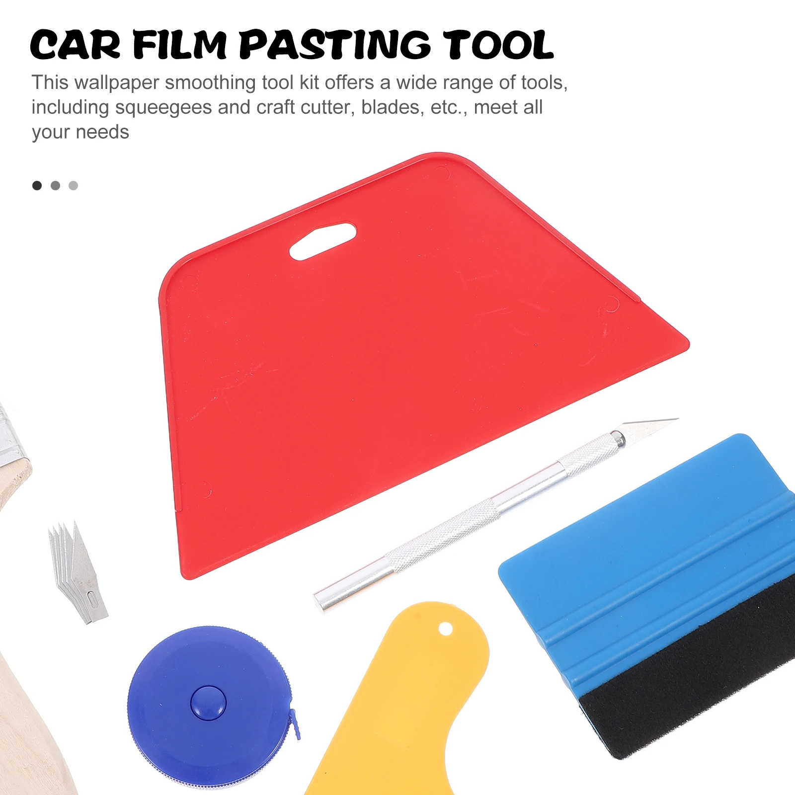 

1 set 1 Set Wallpaper Tool Kit Sturdy Scrapers Blades Automotive Vinyl Installation Smooth Tools Window Film Application Kit For