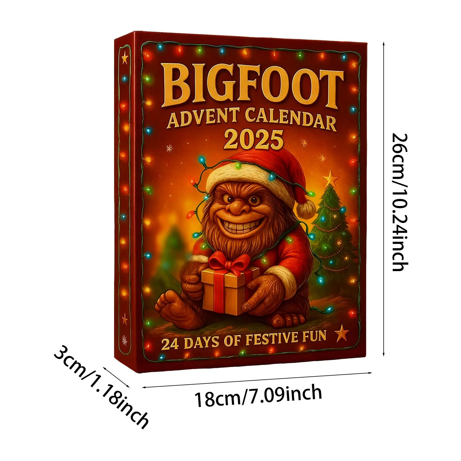 Lumières d'intérieur à piles avec minuterie 2025, pied géant, compte à rebours de noël, calendrier au chocolat, compte à rebours pour enfants