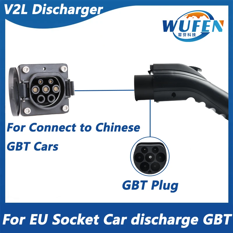 BYD JAC Exclusive GBT V2L Car Discharger 16A 3.5KW 250V Outdoor V2H EV Discharger for Electric Vehicles with GB/T 20234 Socket
