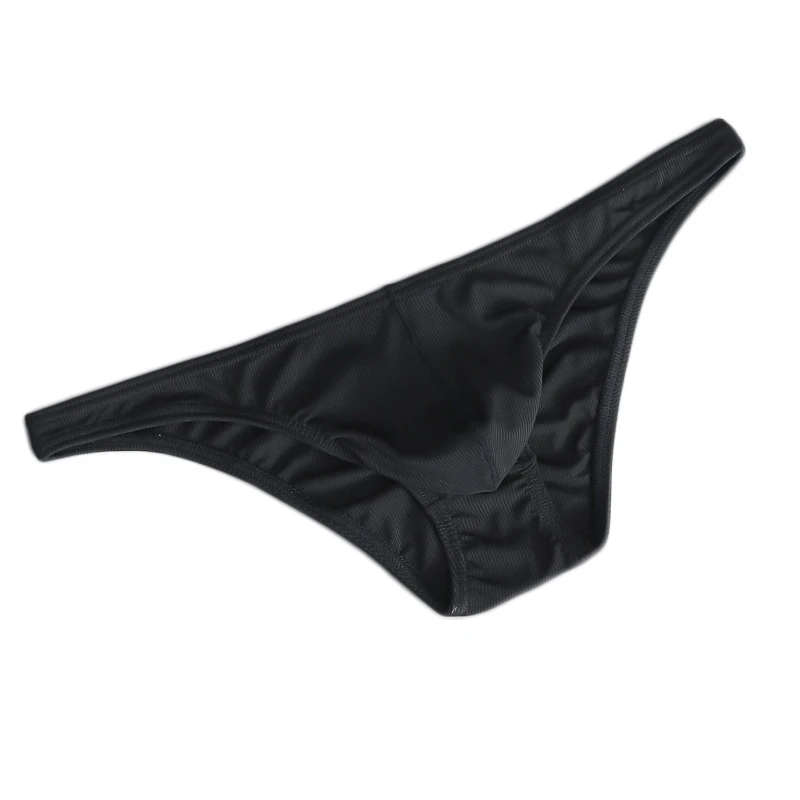 Men's Briefs Underwear Breathable Low Waist Sexy Solid Color Silky Small Briefs Men Ropa Interior Hombre Sissy Panties Jockmail