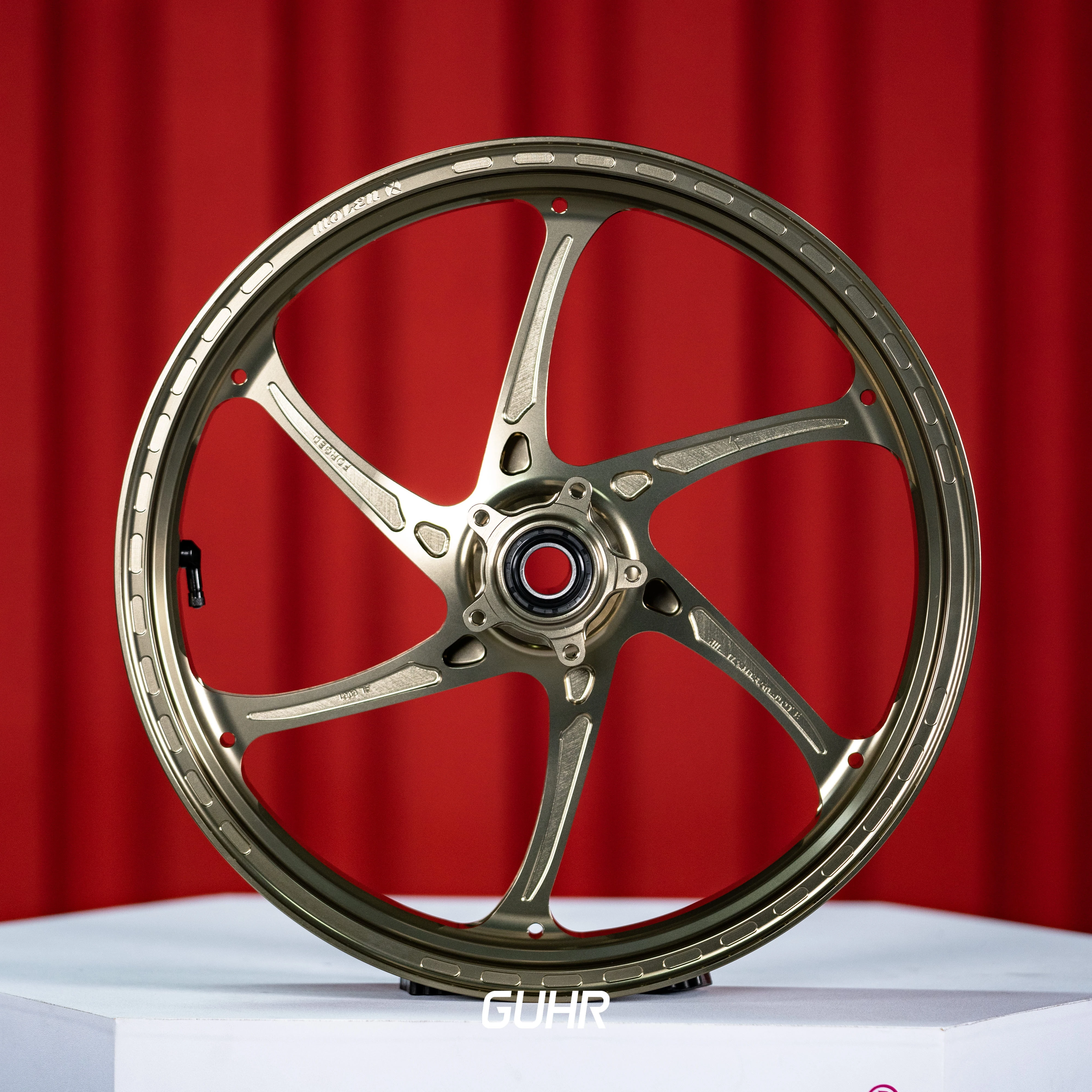 Anodized Titanium Forged Aluminum Motorcycle Wheel Fit Ducati V4 Honda XADV750 Kawasaki Yamaha BMW All Sport Bike Scooter Models