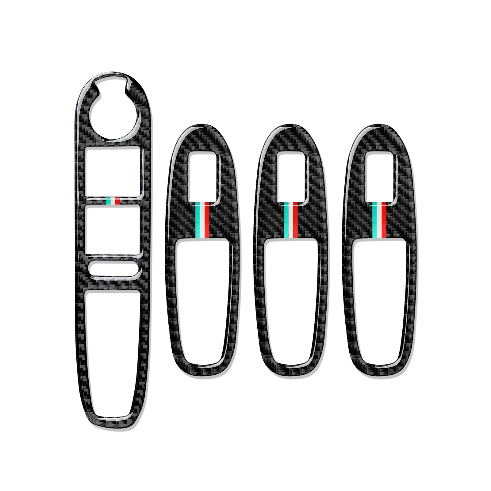 For Alfa Romeo 159 (2004-2011) Accessories , Car Window Lift Button Adjustment Panel, Carbon Fiber Interior Sticker
