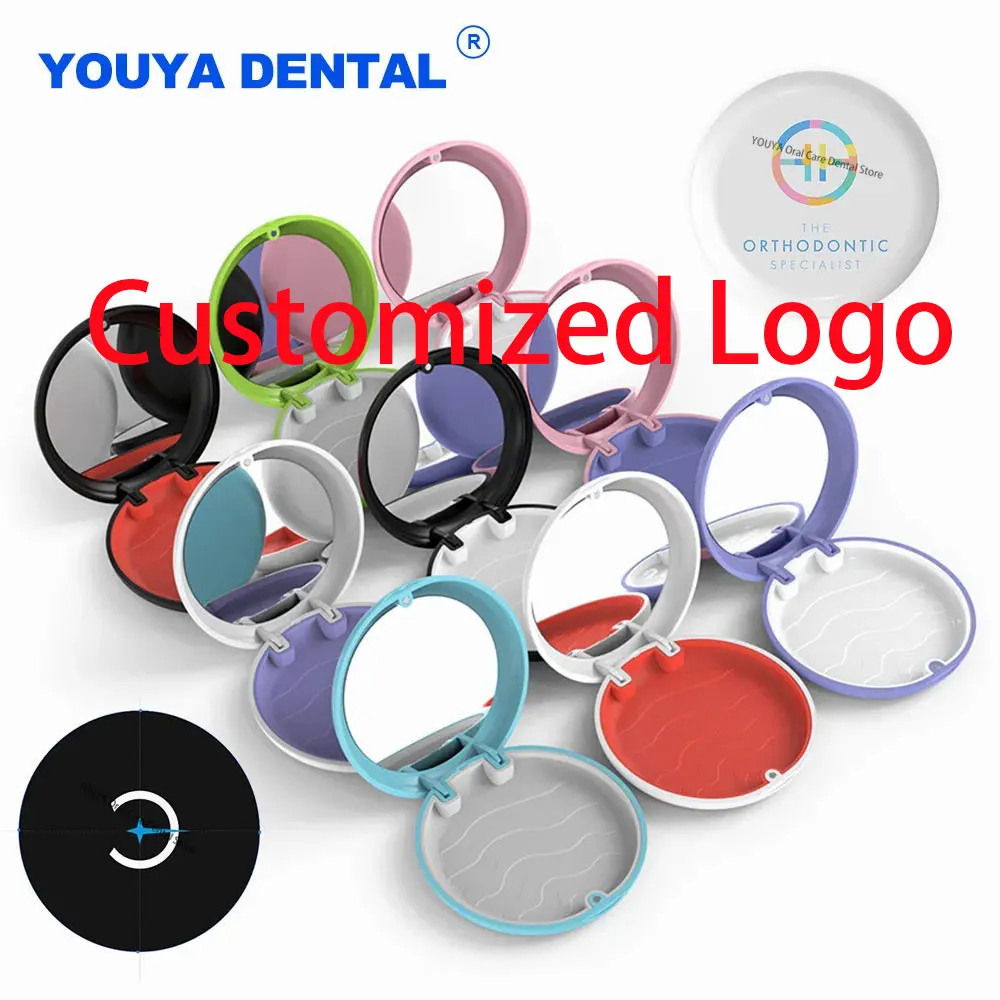 Orthodontic Denture Storage Box Mouth Guard Case False Teeth Protective Container Oral Care Dentistry Supplie Customized Logo