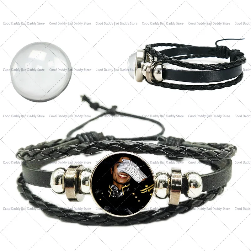 Michael Jackson Weaving Hand Rope for Men Women Superstar MJ King of Pop Peripherals Woven Bracelet Fashion Wristband Gifts view 5