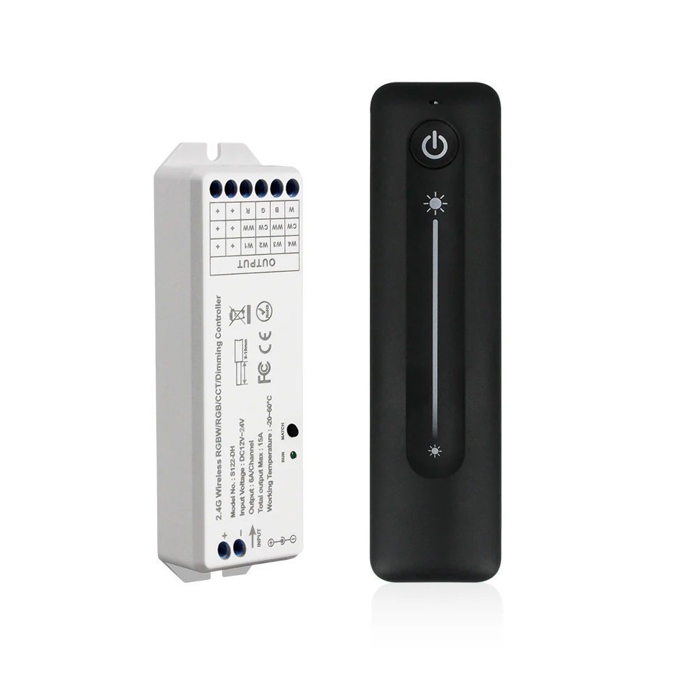 LED Dimmer PWM Wireless DIM Touch Remote Controller DC 12V 24V 6A Dimming Switch Adjust Bright for Single Color LED Strip Light