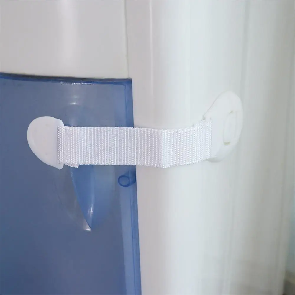 

2pcs Multifunctional Baby Cloth Belt Lock Extended Convenient Child Safety Lock Adjustable Plastic Webbing Lock Wardrobe