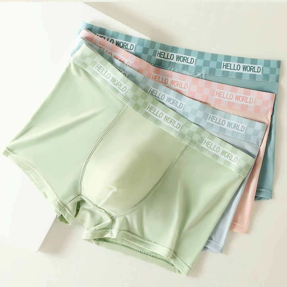 Men's Sexy Ice Silk Boxers Breathable Boxer Shorts Soft Comfortable Panties Men Undershorts Multi-Color Briefs Underwear M-5XL