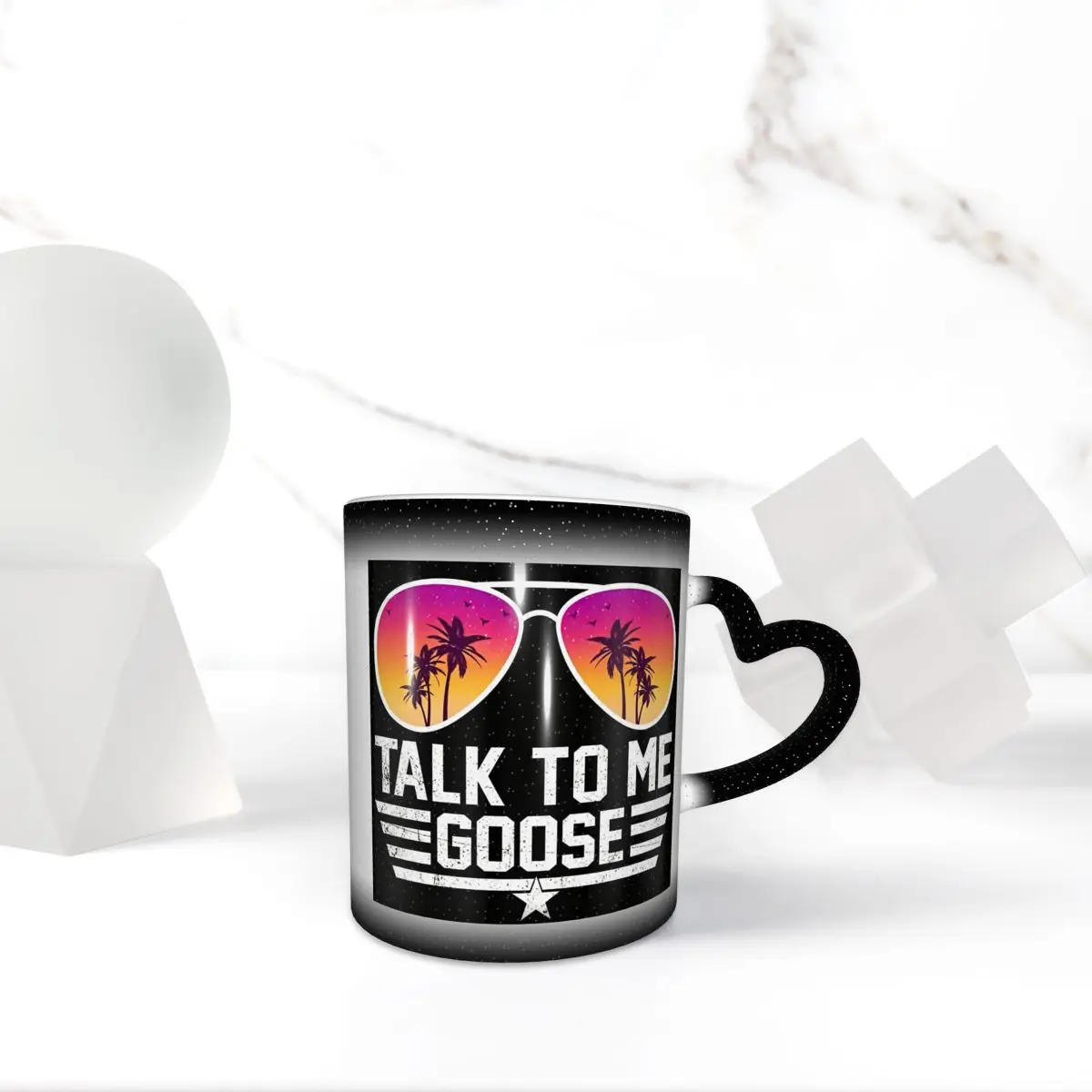 Talk To Me Goose Top Gun Maverick Tropical Sunglasses Mug Funny Ceramic Coffee Cups Tea Mugs Milk Cup Drinkware Gift for Friends