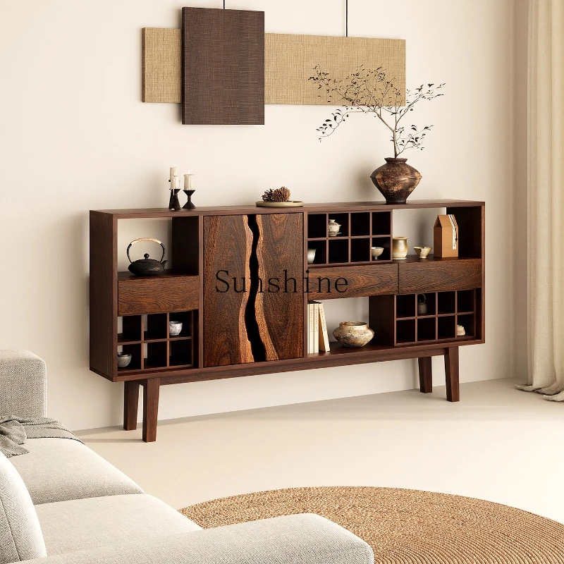 Wabi Sand Wind Solid Wood Bogu Rack Tea Set Display Storage Rack
