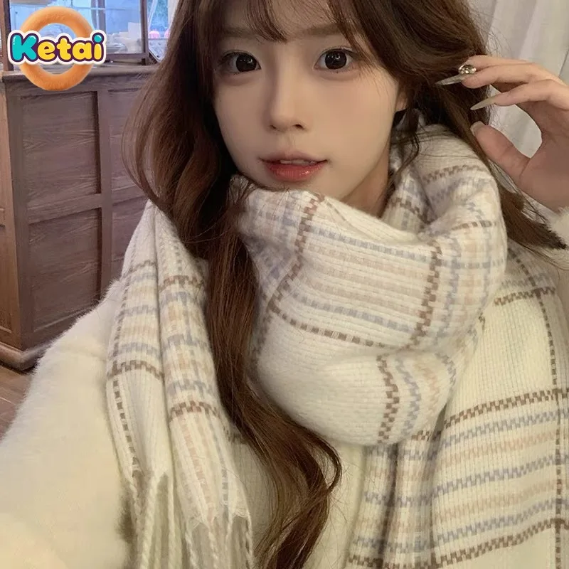 

Красивый шарф для атмосферы, простой осенне-зимний женский шарф для защиты от тепла и холода, женский роскошный шарф