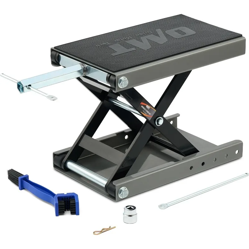 

Motorcycle Lift, 1100lb Motorcycle Scissor Lift Jack with Wide Deck T Handle 3/8" Socket, Motorcycle Center Sta