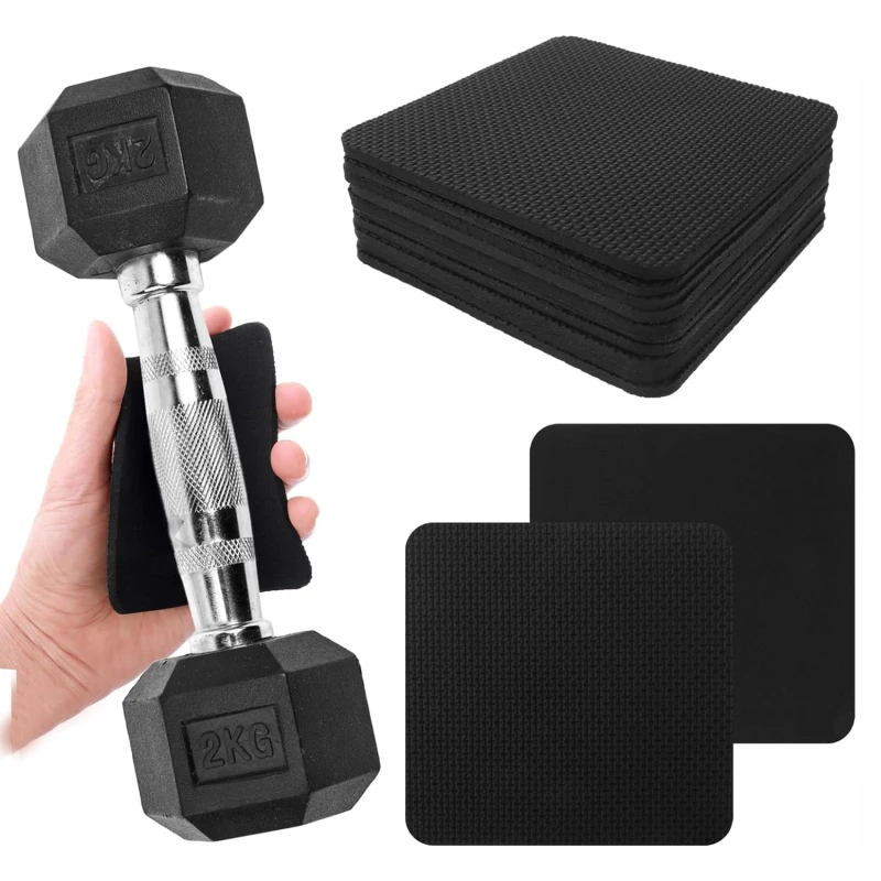 Disposable 11*11cm Treadmill Mats Pads High Density Rubber Shock-proof Anti slip hand pad Protect hands from wear and tear