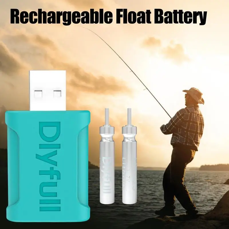 Luminous Float Rechargeable Battery LIR425 Electronic Float Rechargeable CR425 Battery Fishing Gear Float USB Charger Set