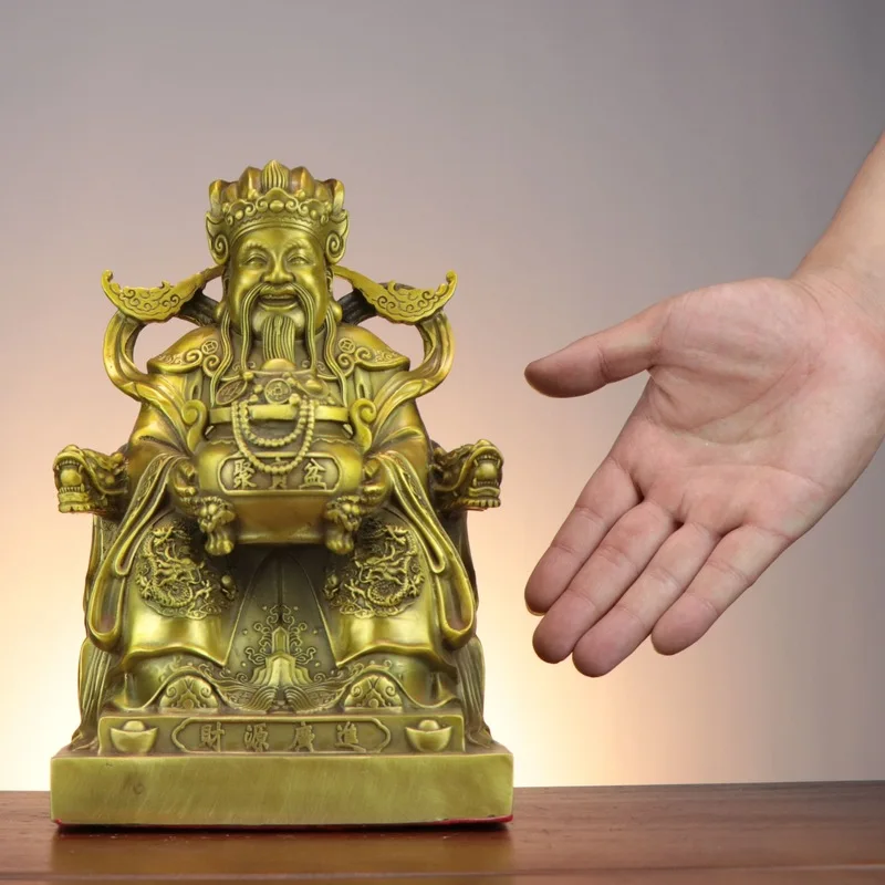 Of , Fortune , Decorative Bronze God Of Wealth Figurine For Home And Shop