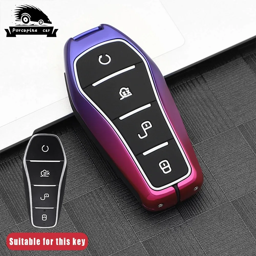 Alloy leather Car Key Case Cover Remote Holder Protector For BYD Don Dm Qin PLUS DM-i Song Pro/MAX Han Ev E2 Yuan Dolphin 05DM-i