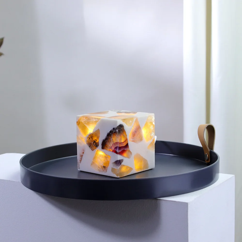 Creative Marble Night Light Unique Bedside Lamp Stylish Marble Night Light for Bedroom Decor and Ambience bedroom decoration