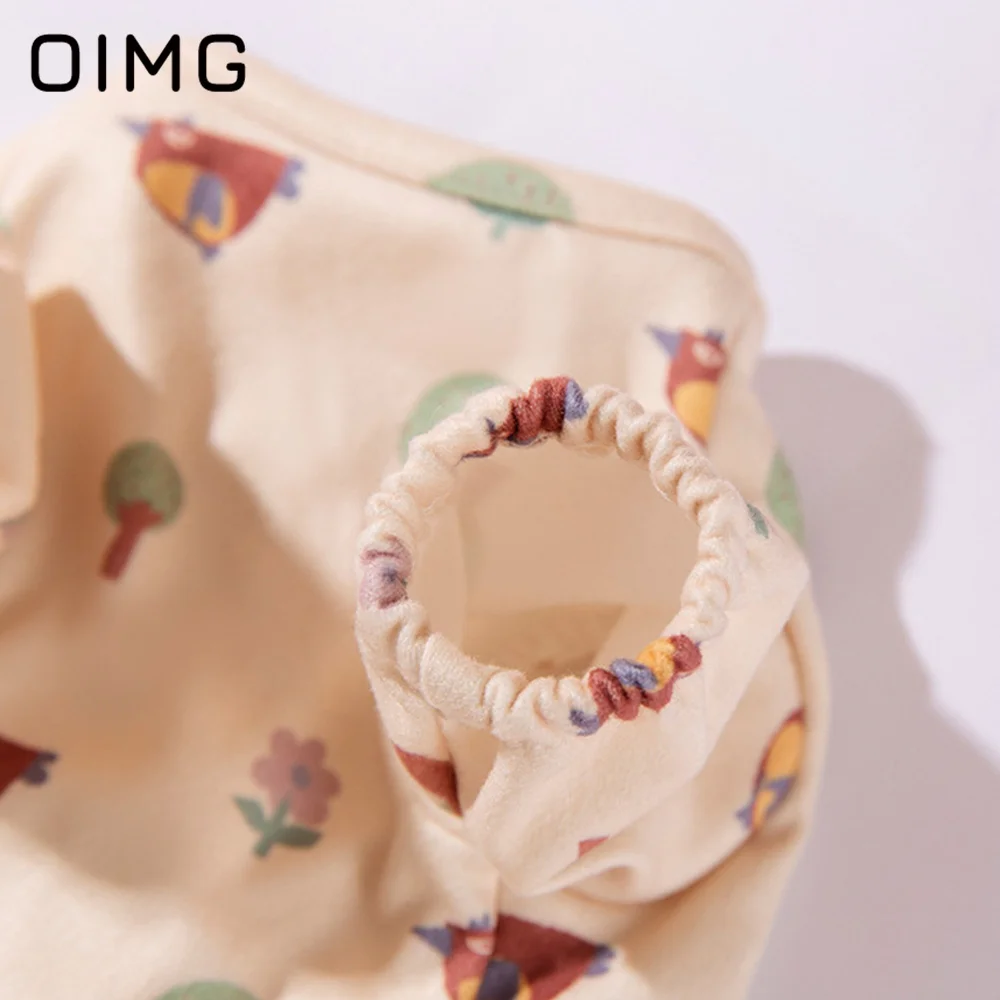 OIMG Cartoon Full Print Cat Dog Jumpsuits Four legged Clothing Puppy Air Conditioning Clothes Spring Summer Pet Home Clothes