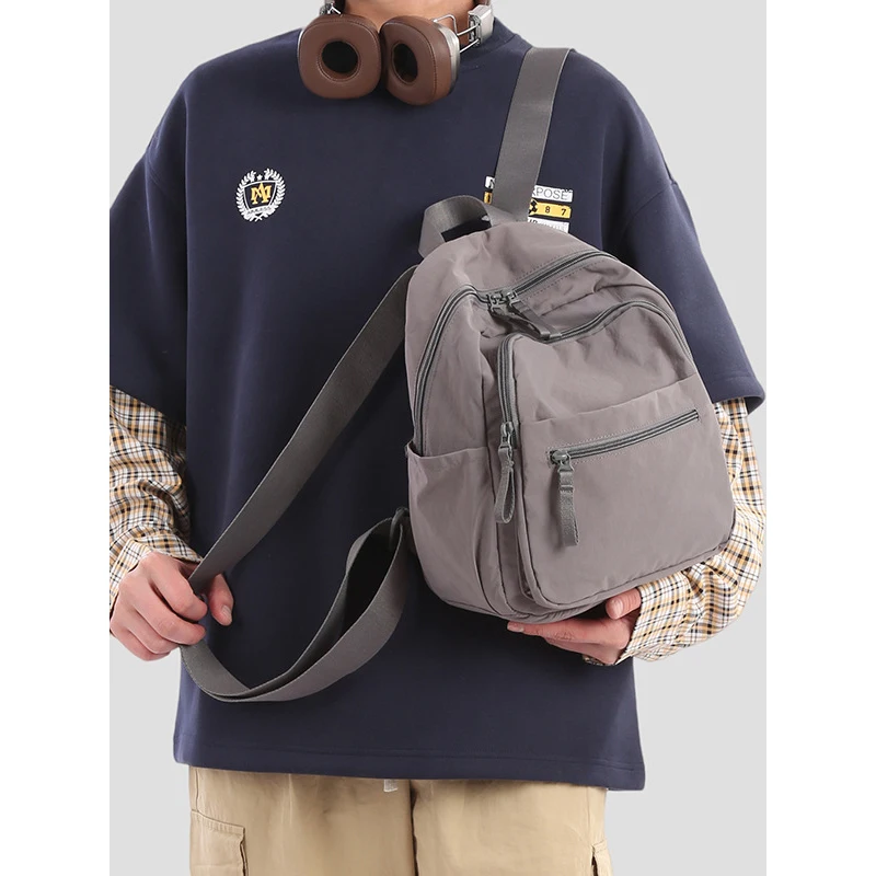 

Nylon cloth bag women 2025 spring new small backpack lightweight water-repellent backpack leisure travel backpack