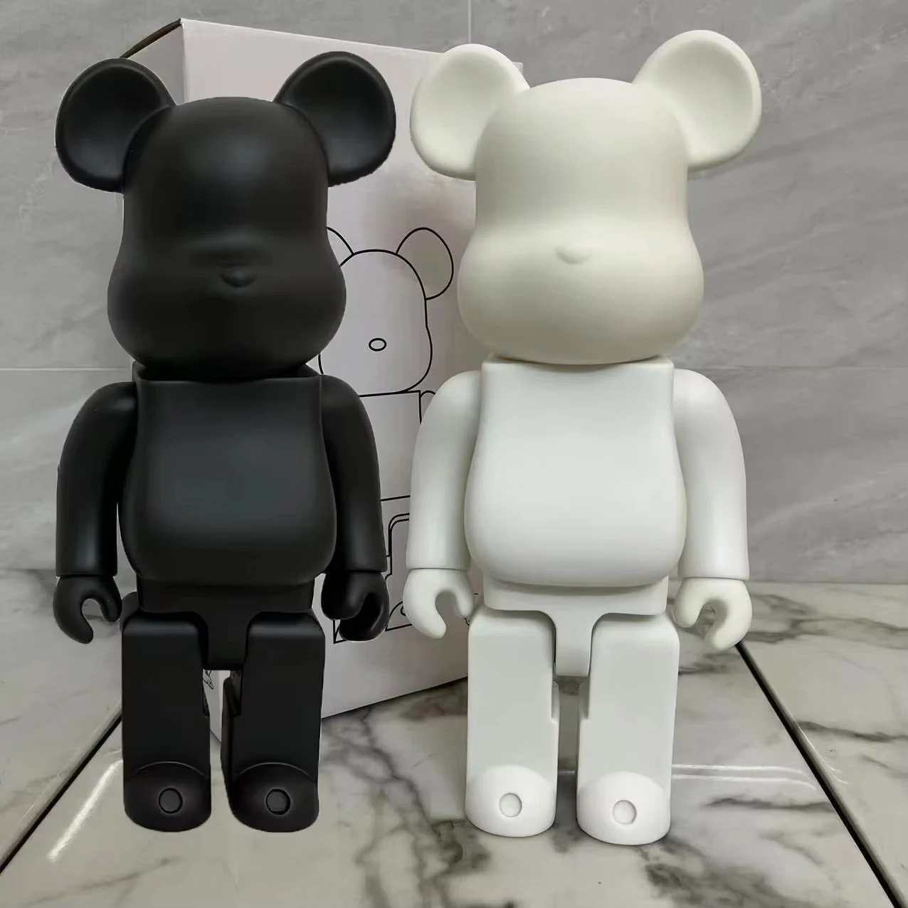 

28cm Bear Statue DIY Paint Block Bear Decor Desktop Ornaments Bear Floor Sculpture Living Room Home Decoration Birthday Gifts