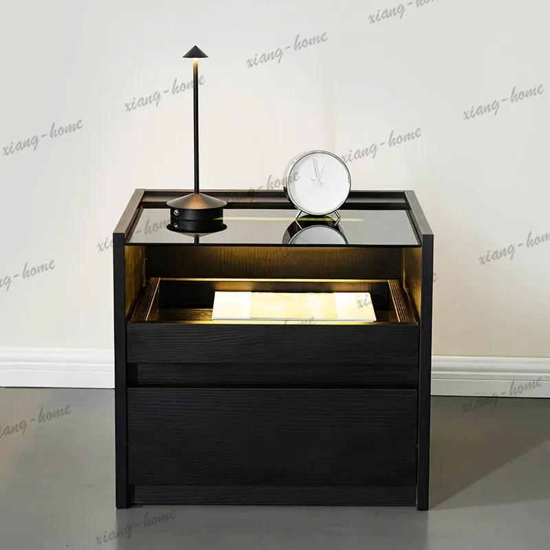 LD Italian Minimalist Console Table Modern Creative Exquisite Glass Nightstand Integrated Living Room Furniture