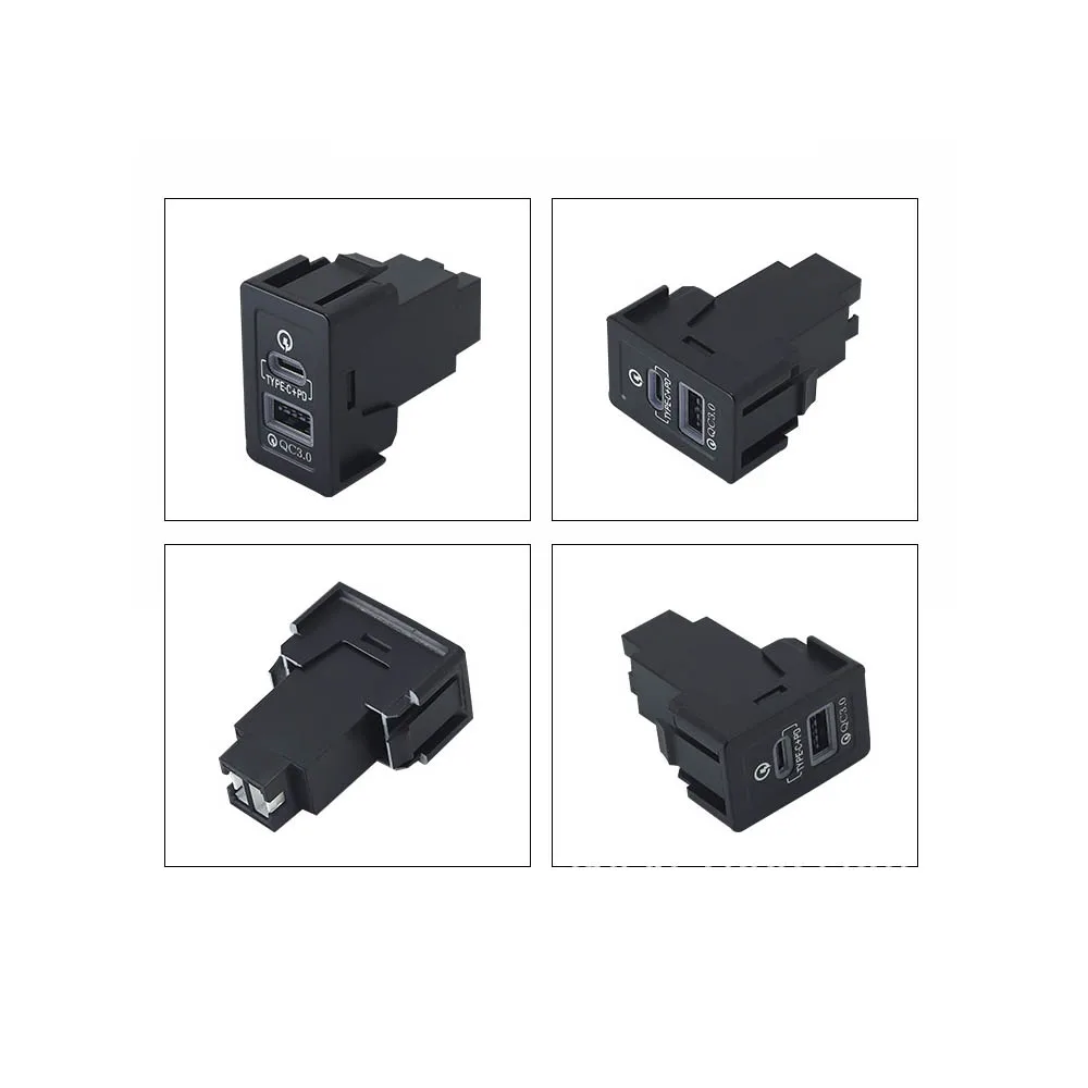 لسوزوكي SX4 سويفت فيتارا إسكودو الضوء الأحمر سيارة شاحن سريع TYPE-C PD واجهة USB المقبس