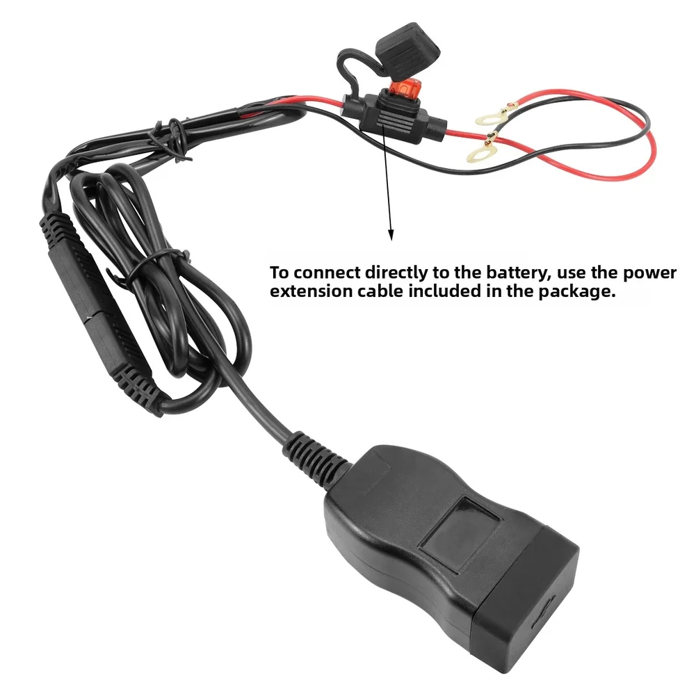 Motorcycle USB Fast Charger Handlebar Dual USB Socket With Switch Voltmeter Quick Charge 3.0 IPX6 Waterproof view 4