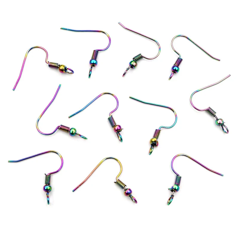 50pcs/lot 20x17mm 2-styles Fashion Colors DIY Earring Findings Clasps Hooks Jewelry Making Accessories Earwire