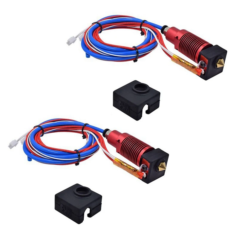

2X 3D цельнометаллическая J-образная головка CR10S PRO Hotend Extrude Hot End Kit для Creality Ender-3 Pro CR10 10S экструдер Боудена 24 В