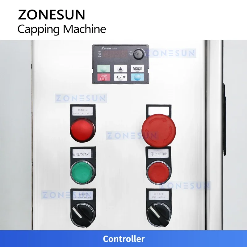 Machine de capsulage ZONESUN ROPP 8 têtes à distance, équipement de capsulage de Pilfer verde à grande vitesse ZS-XG440C8