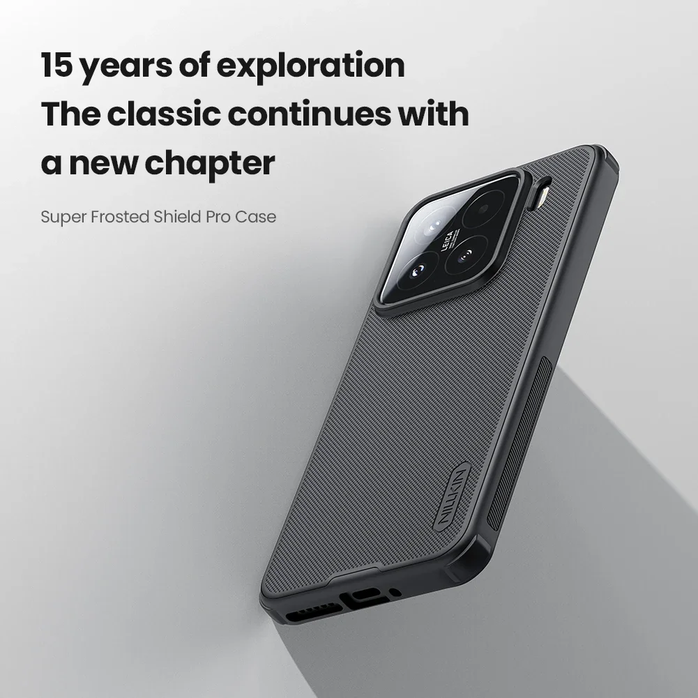 حافظة Nillkin-Super Frosted Shield لهاتف Xiaomi 15، PC+TPU، مقاومة للسقوط، مضادة للبصمة، غير قابلة للانزلاق، مضادة للخدش، غطاء خلفي غير لامع