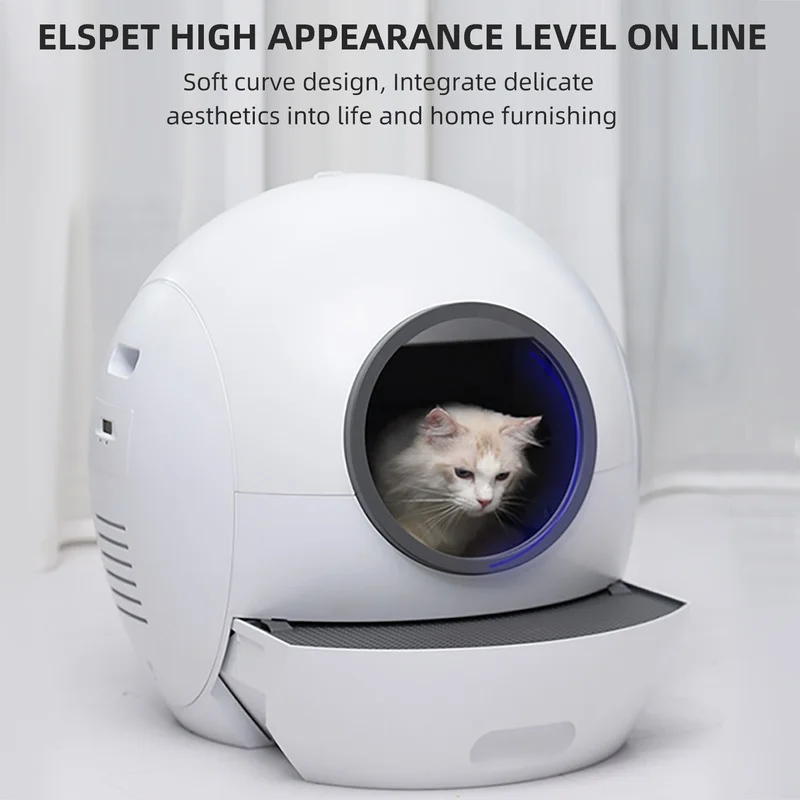 Cat Litter Box Automatic Self Cleaning Large Cat Toilet Sandbox Drawer Type Fully Closed Remote Control Anti Splash High Fence