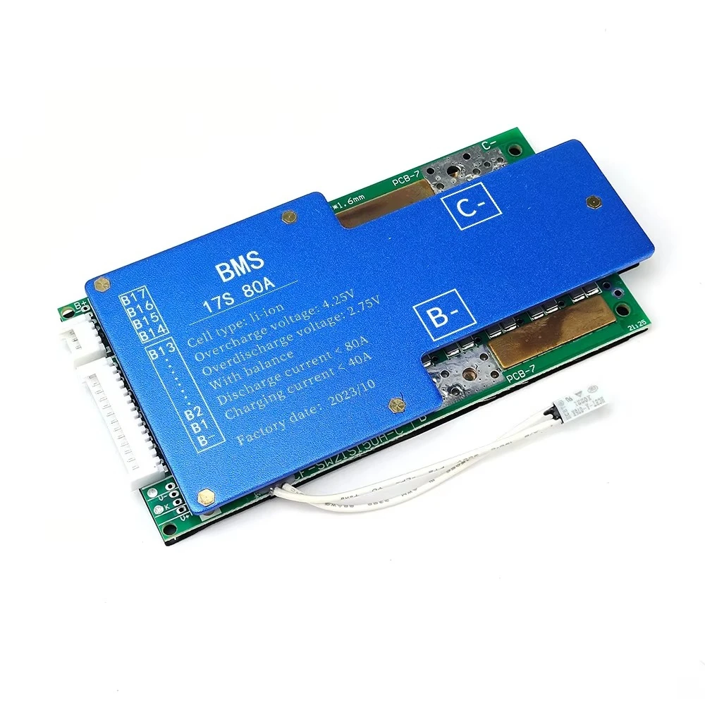 

CF 17S 60 В 50 А/60 А/80 А литий-ионный литий-ионный аккумулятор BMS с контролем температуры 18650, защита от короткого замыкания аккумулятора