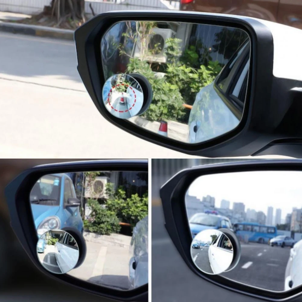 Car Reverse Wides Angles Broad Vehicle Parking Rimless Mirrors Tools 360 Degree HD Blind Spot Mirror Adjustable Rearview Convex