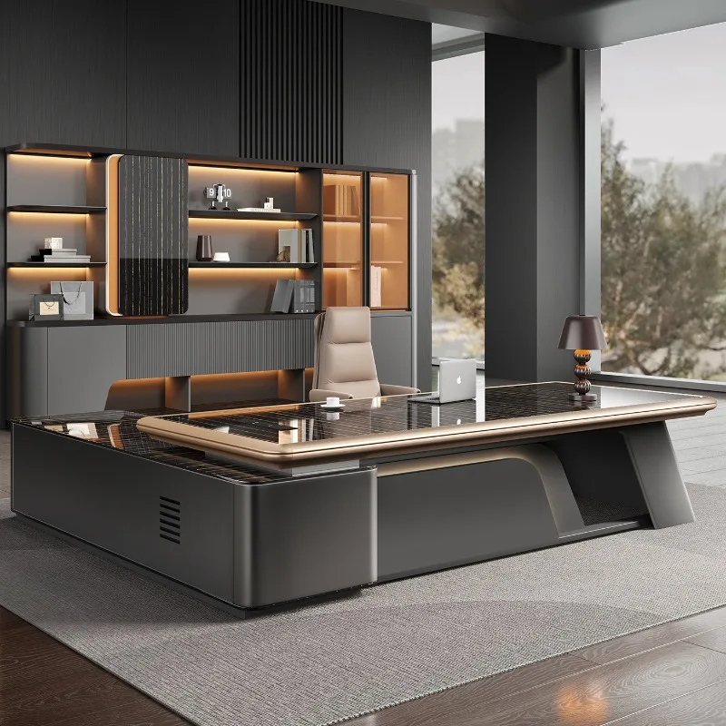 

Aesthetic Decoration Office Desk Large Wooden Executive Design Display Office Desk Portable Reception Scrivania Trendy Furniture