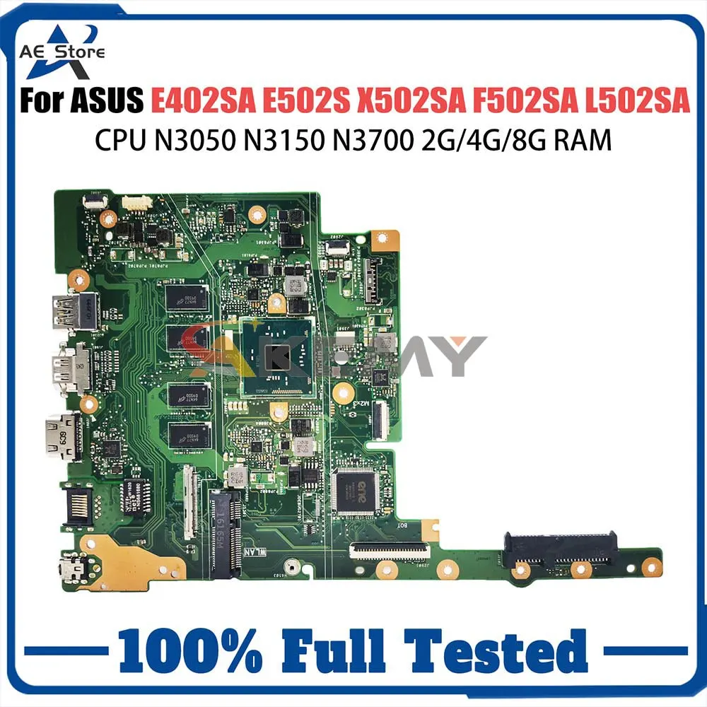 Notebook Mainboard For ASUS E402SA E502SA E402S X502SA L502SA  F502SA Laptop Motherboard N3050 N3150 N3700 2G/4G/8G-RAM