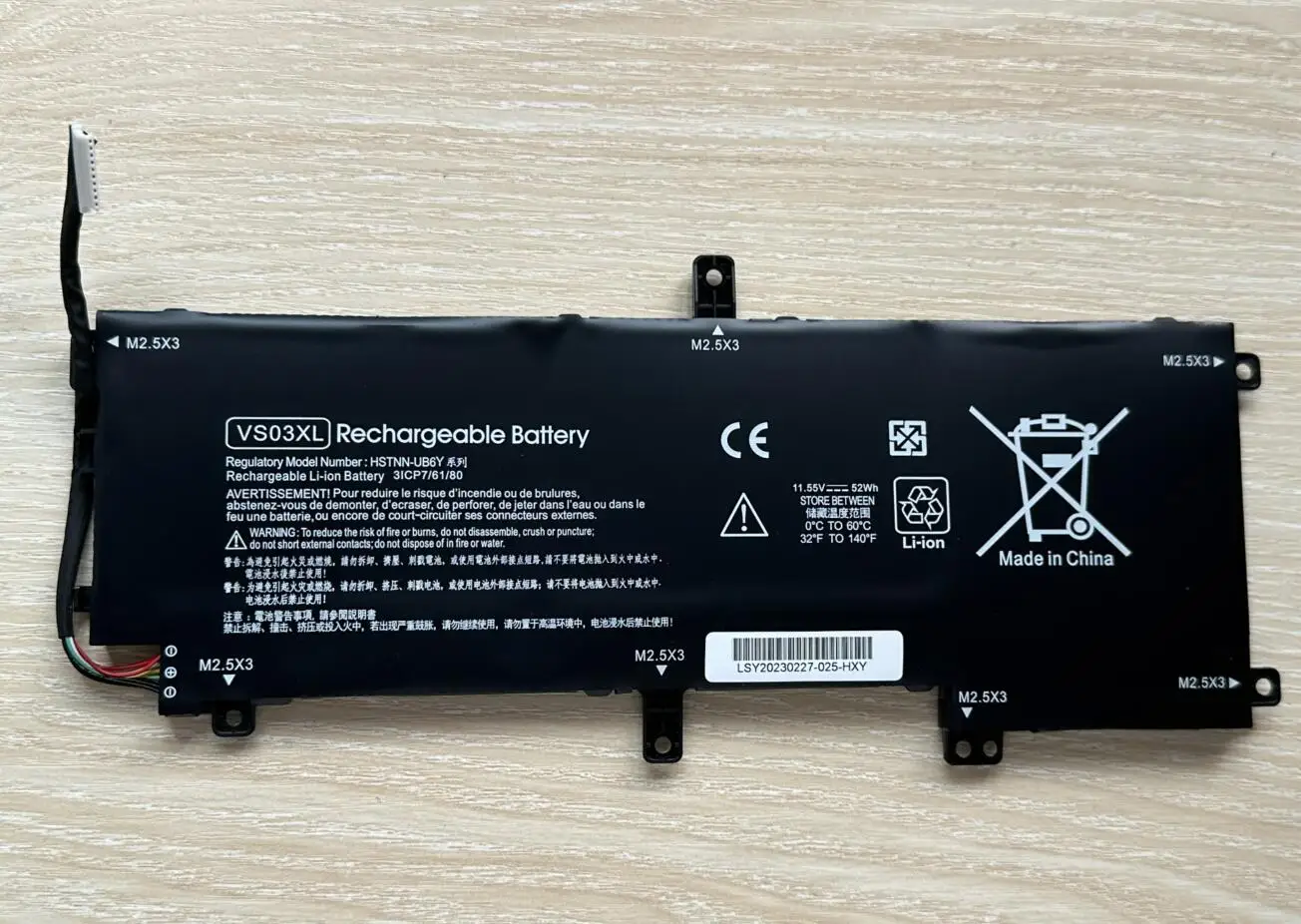 VS03XL Laptop Battery for HP Envy 15-AS 15-AS014WM 849047-541 HSTNN-UB6Y 849047-541 849313-850 Tablet 11.55V 52wh