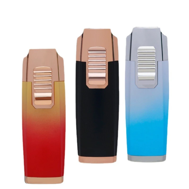 JOBON Metal Butane Gas Lighter Outdoor Windproof Blue Flame Dual Torch Flame Turbo Jet Cigar BBQ Jewelry Baking Tool