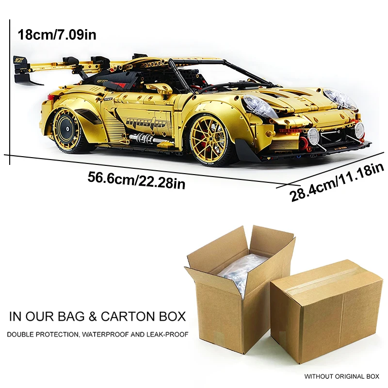 3824 stücke GULY 10640 MOC Technische Fernbedienung Sport Auto Bausteine Ziegel Montage Modell Kinder DIY Spielzeug Weihnachten Geschenk