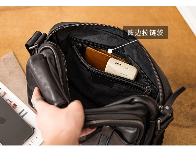 PNDME leisure designer handmade genuine leather men black shoulder bag weekend travel luxury first layer cowhide crossbody bag