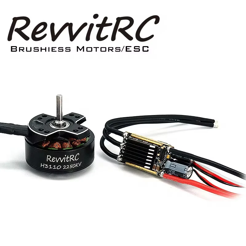 Revvitrc mobil RC Am32เฟิร์มแวร์ตีนตะขาบ50A ระบบไฟฟ้า ESC มอเตอร์ไร้แปรง3110 2250KV สำหรับ1/10 TRX4 SCX10รถตีนตะขาบ