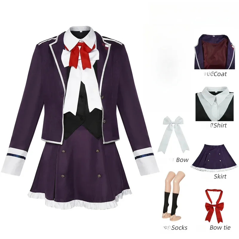 Сакамаки Аято Косплей Костюм Комори Юй Косплей Костюм DIABOLIK LOVERS Cos наряды школьная форма Хэллоуин карнавальное платье
