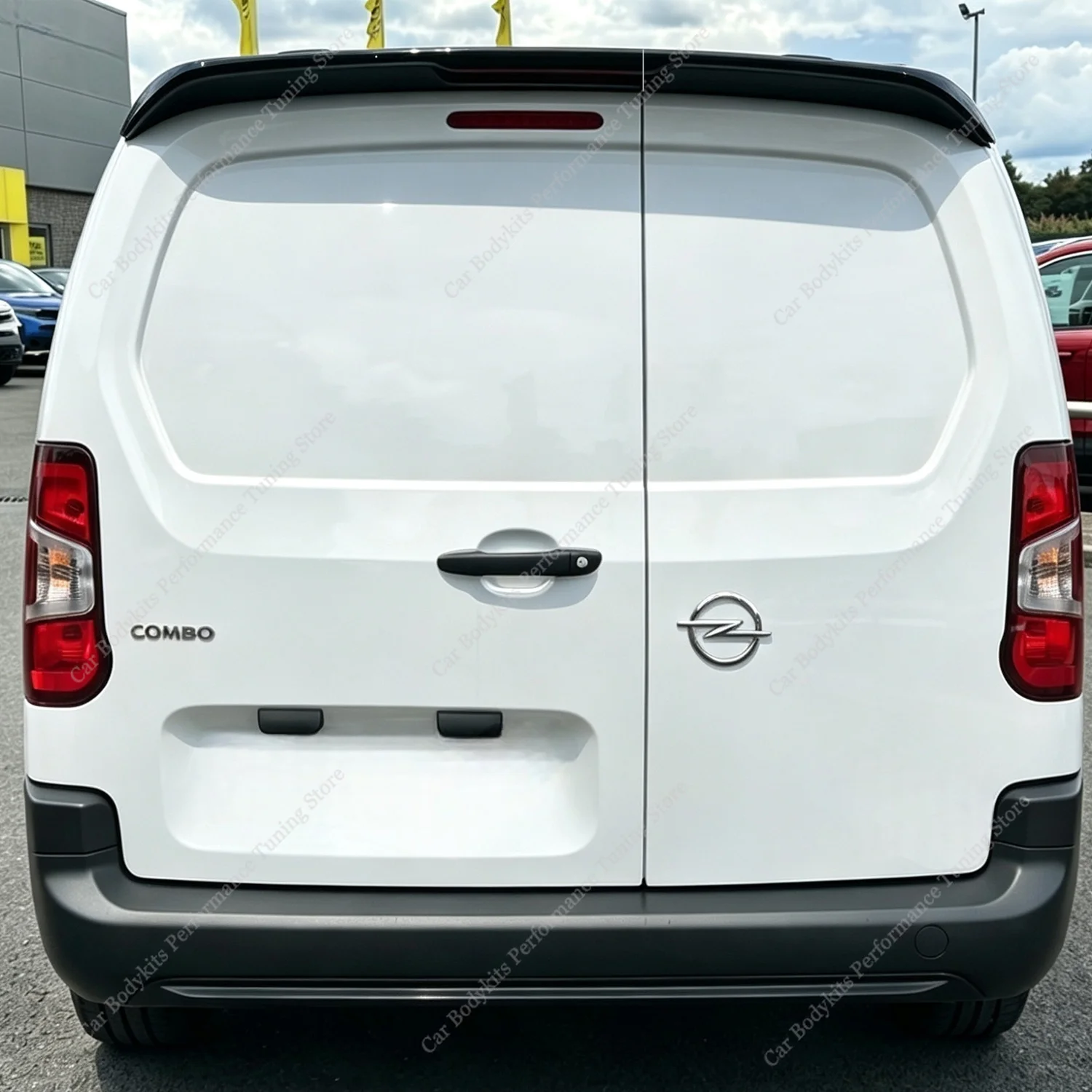 For Ople/Vauxhall Combo Cargo Twin Doors Models 2018-2025 Gloss Black ABS Rear Spoiler Caps Rear Tail Wing Bodykits Tuning