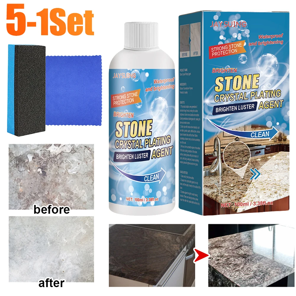 100ml Stone Crystal Plating Agent Stonework Polishing And Coating Agent Marble Quartz Tile Anti-Corrosion Incremental Crystal